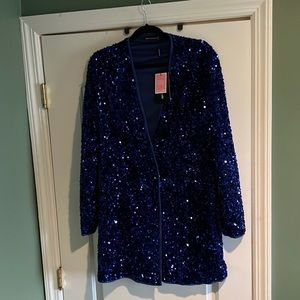 Pretty little thing blue sequin dress